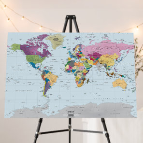 World Map  Foam Board