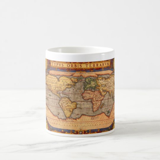 World map from 1601 coffee mug