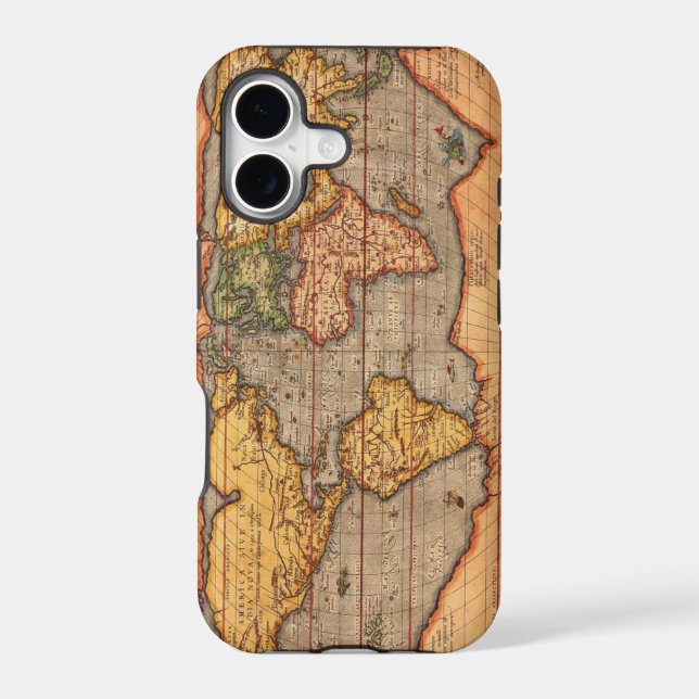 World map from 1601 iphone case (Back)