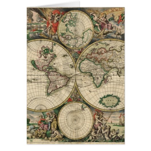 World Map from 1689 Cards (Front)