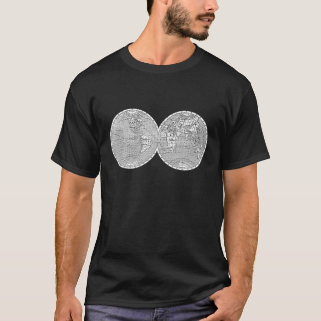 World Map , Geography , Old Map T-Shirt (Front)