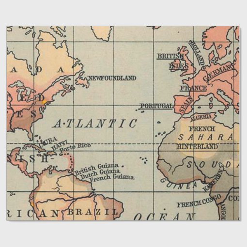 World Map Geography Wrapping Paper | Zazzle
