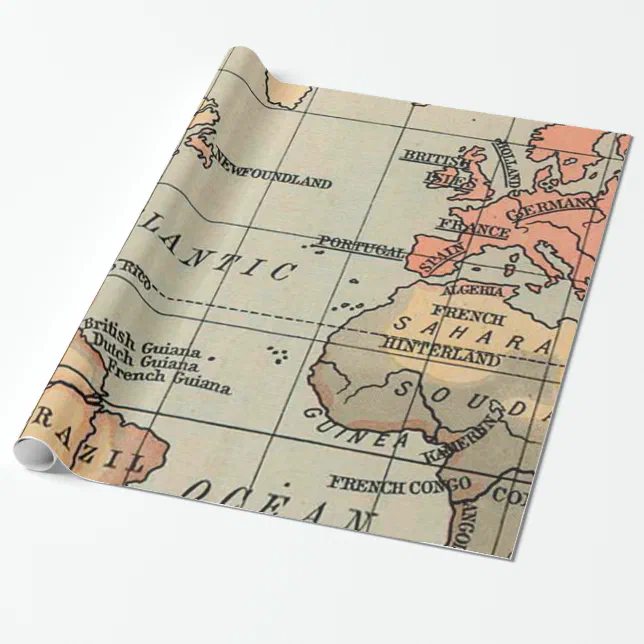 World Map Geography Wrapping Paper | Zazzle