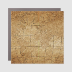 World Map: Global Exploration Guide Car Magnet