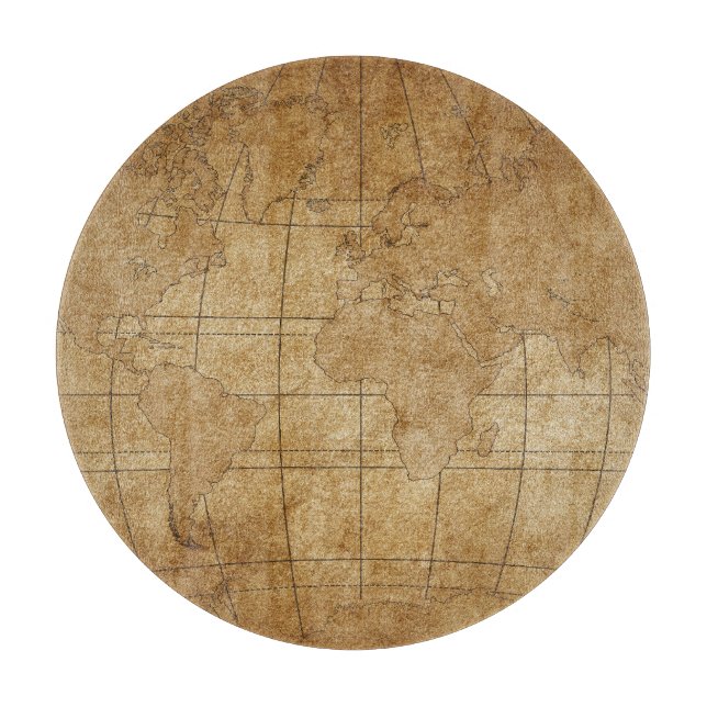 World Map: Global Exploration Guide Cutting Board (Front)