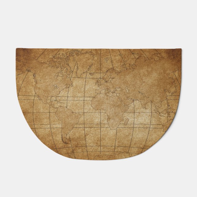 World Map: Global Exploration Guide Doormat (Front)