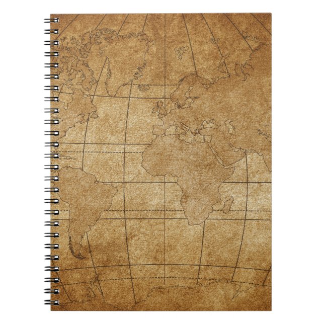 World Map: Global Exploration Guide Notebook (Front)