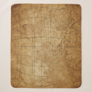 World Map: Global Exploration Guide Sherpa Blanket