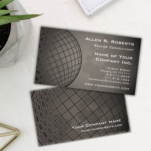 World Map Global Marketing Sales Corporation Business Card