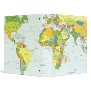 world map globe country atlas 3 ring binder