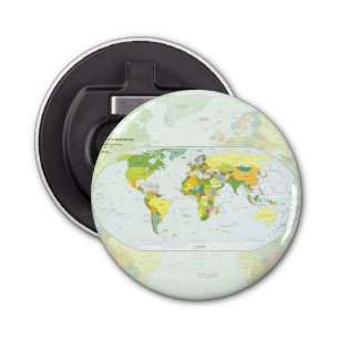 World Map Globe Country Atlas Bottle Opener
