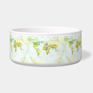 World Map Globe Country Atlas Bowl