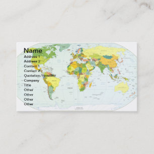 World Map Globe Country Atlas Business Card