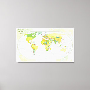 World Map Globe Country Atlas Canvas Print