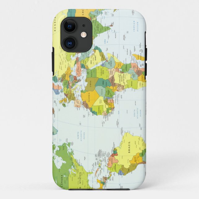 World Map Globe Country Atlas Case-Mate iPhone Case (Back)