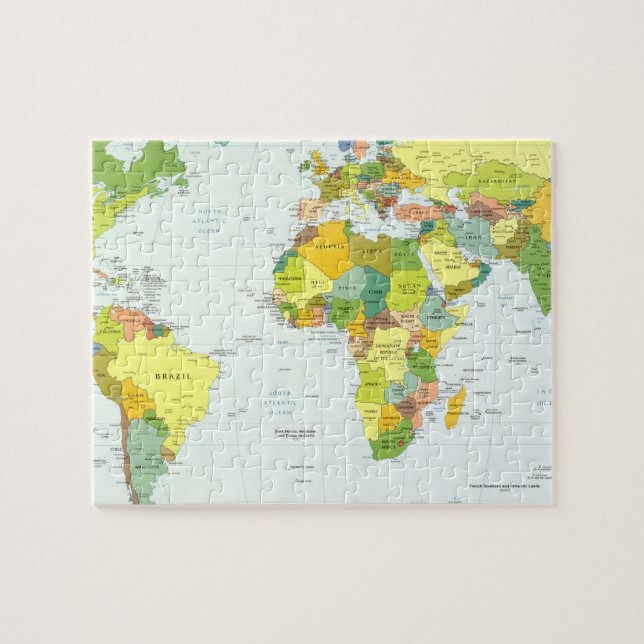 World Map Globe Country Atlas Jigsaw Puzzle (Horizontal)