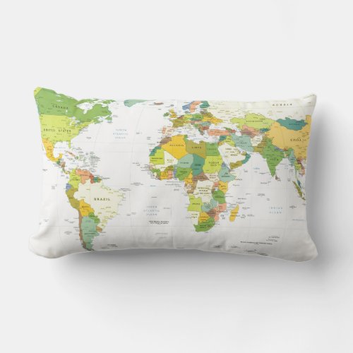 worldmapglobecountryatlas lumbar pillow