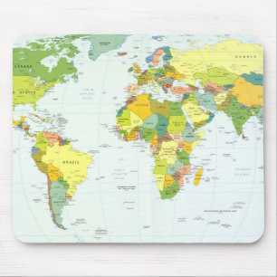 World Map Globe Country Atlas Mouse Pad