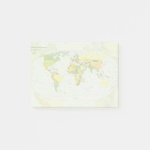 World Map Globe Country Atlas Post-it Notes