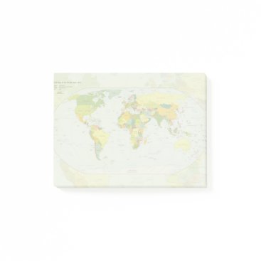world map globe country atlas post-it notes