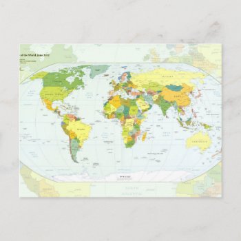 World Map Globe Country Atlas Postcard by antiqueart at Zazzle