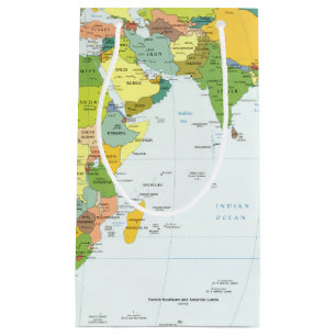 World Map Globe Country Atlas Small Gift Bag