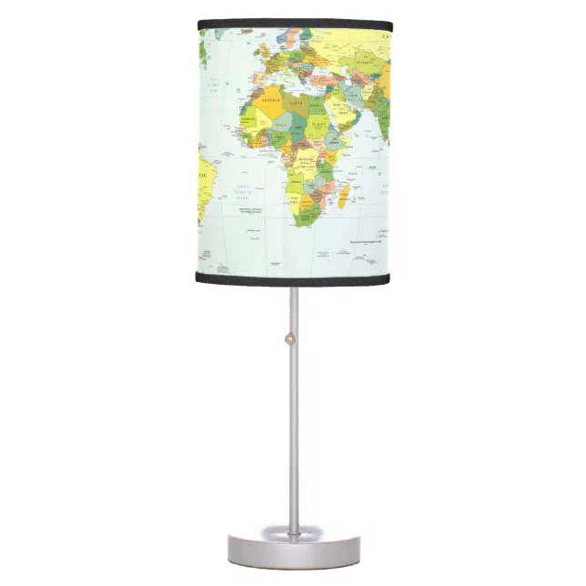 world+map+globe+country+atlas table lamp | Zazzle