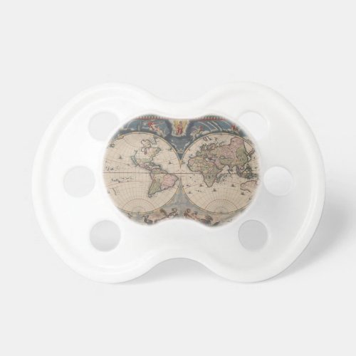 World Map Globe Travel Antique Pacifier