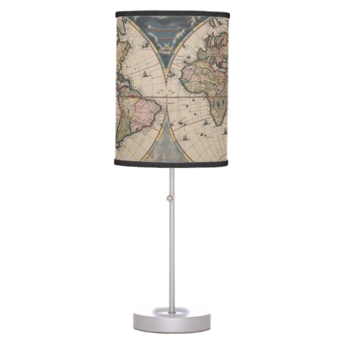 World Map Globe Travel Antique Table Lamp