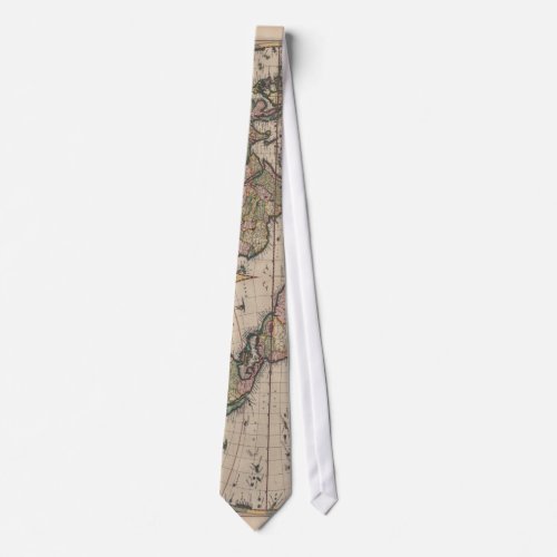 World Map Globe Travel Antique Tie