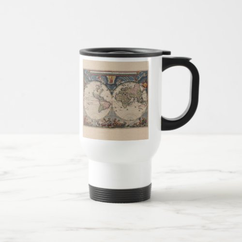 World Map Globe Travel Antique Travel Mug