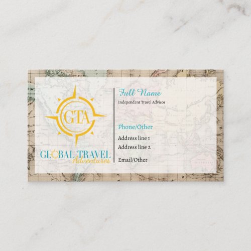 World Map GTA Business Card