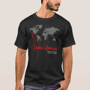 World Map Hawaii Hawaiian Map Matching Family Va T-Shirt