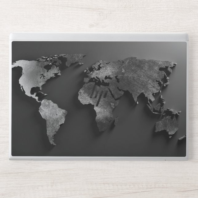 world map HP laptop skin (Front)