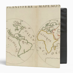 World Map in 4 Parts 3 Ring Binder