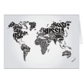 World Map in Typography (Front Horizontal)