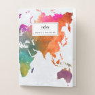 World Map In Watercolor