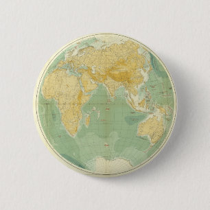 World Map Indian Ocean, Europe, Asia, Africa Button