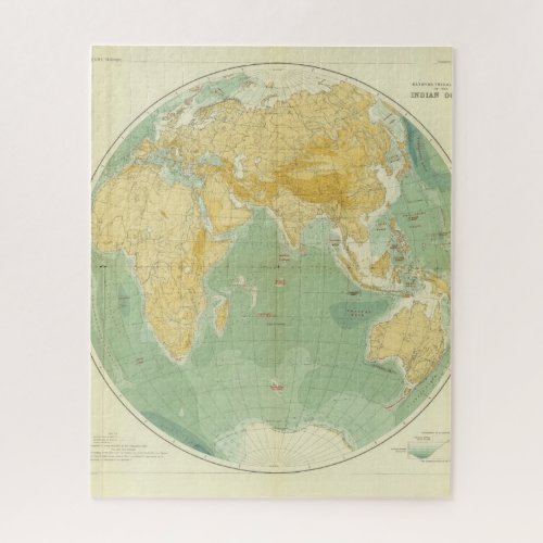 World Map Indian Ocean Europe Asia Africa Jigsaw Puzzle