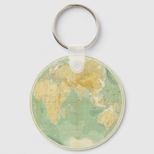 World Map Indian Ocean, Europe, Asia, Africa Keychain