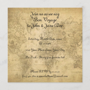 World Map Invitation