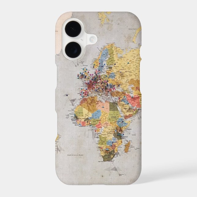 world map iphone case (Back)