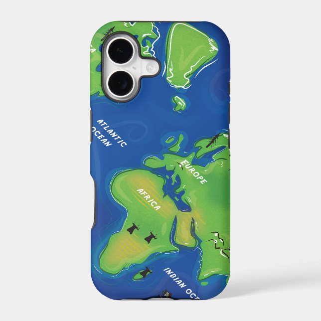 World Map Iphone Case (Back)