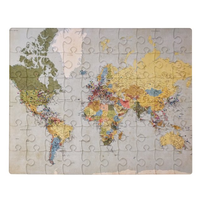 world map jigsaw puzzle (Puzzle Horizontal)