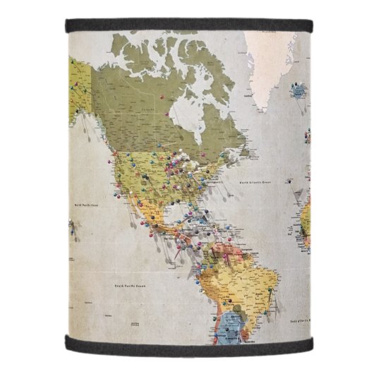 world map lamp shade (Left)