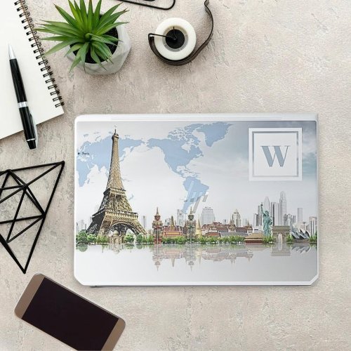 World Map Laptop Skin Travel Notebook HP Elitebook