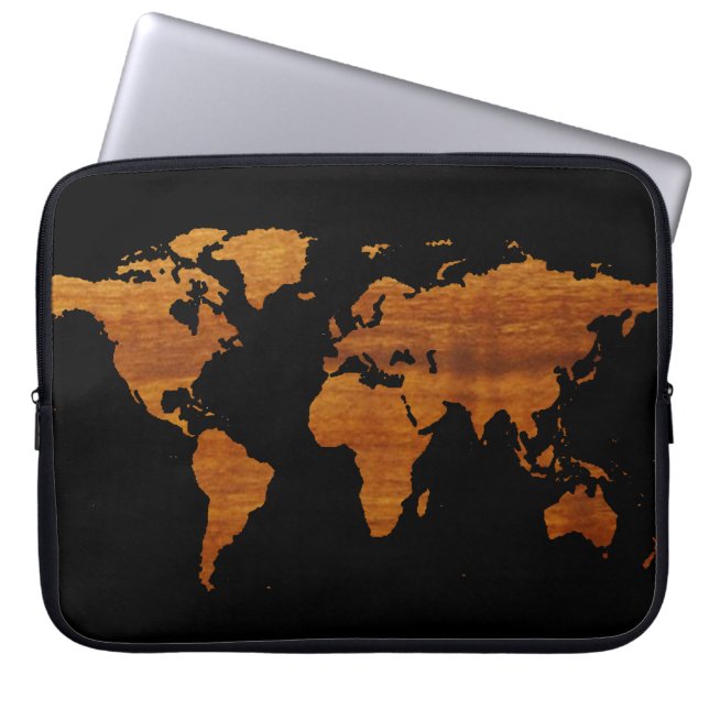 world map laptop sleeve (Front)
