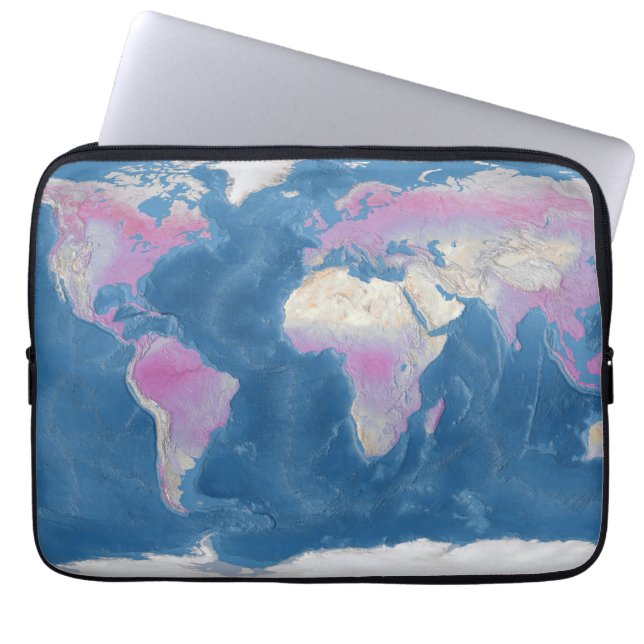 World Map Laptop Sleeve (Front)