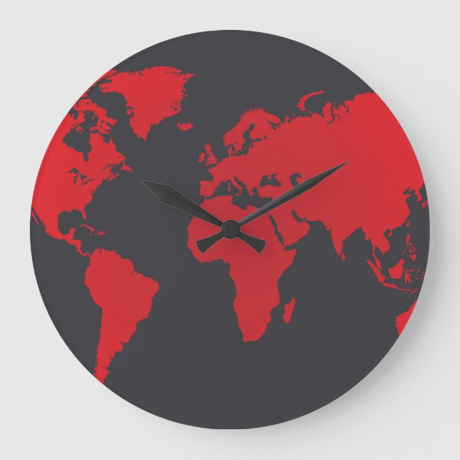 World map large clock (Front)