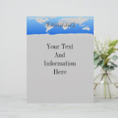 World Map Letterhead (Standing Front)